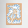 Abstract Shapes Flower Tiger print Poster – poster and art print