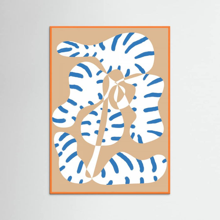 Abstract Shapes Flower Tiger print Poster – poster and art print