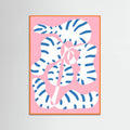 Plakat Abstract Shapes Flower Tiger print – plakat i druk artystyczny