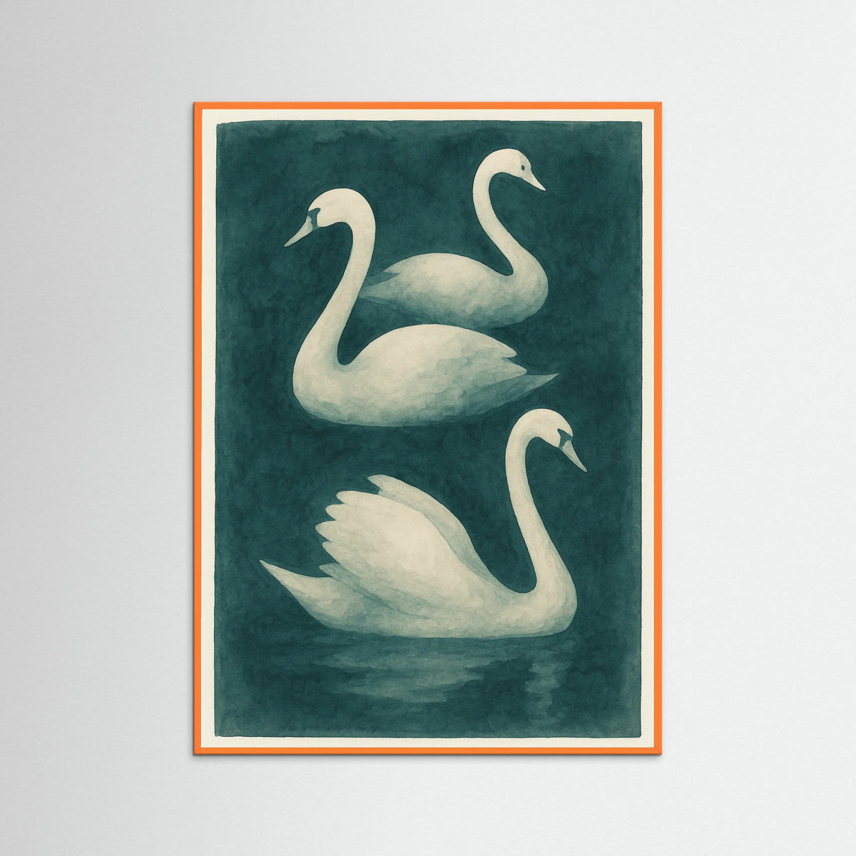 Orange Wood Abstract Shapes