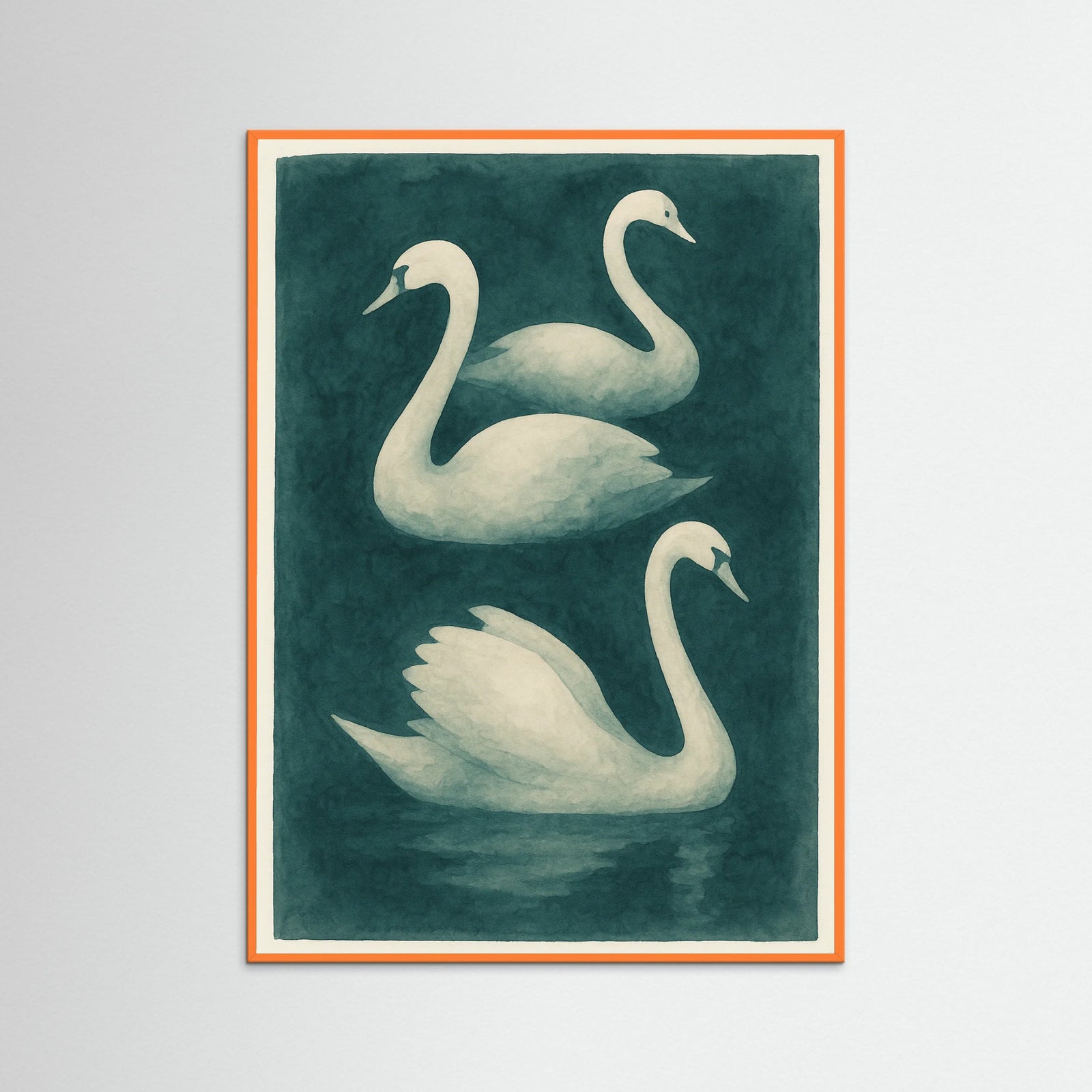 Orange Wood Abstract Shapes