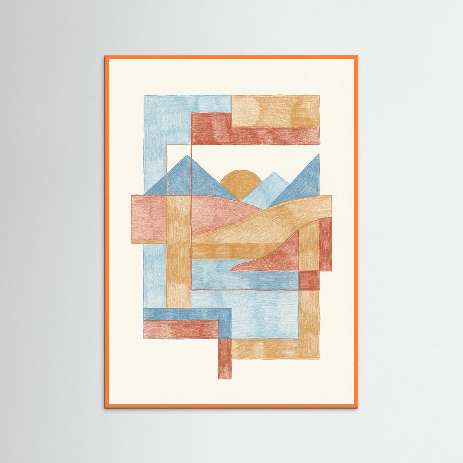 Orange Wood Abstract Signals