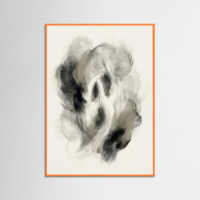 Orange Wood Abstract Silhouette