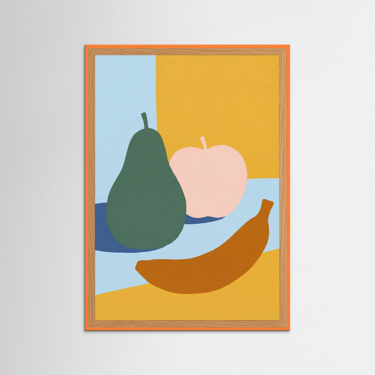 Orange Wood Abstract Stillness