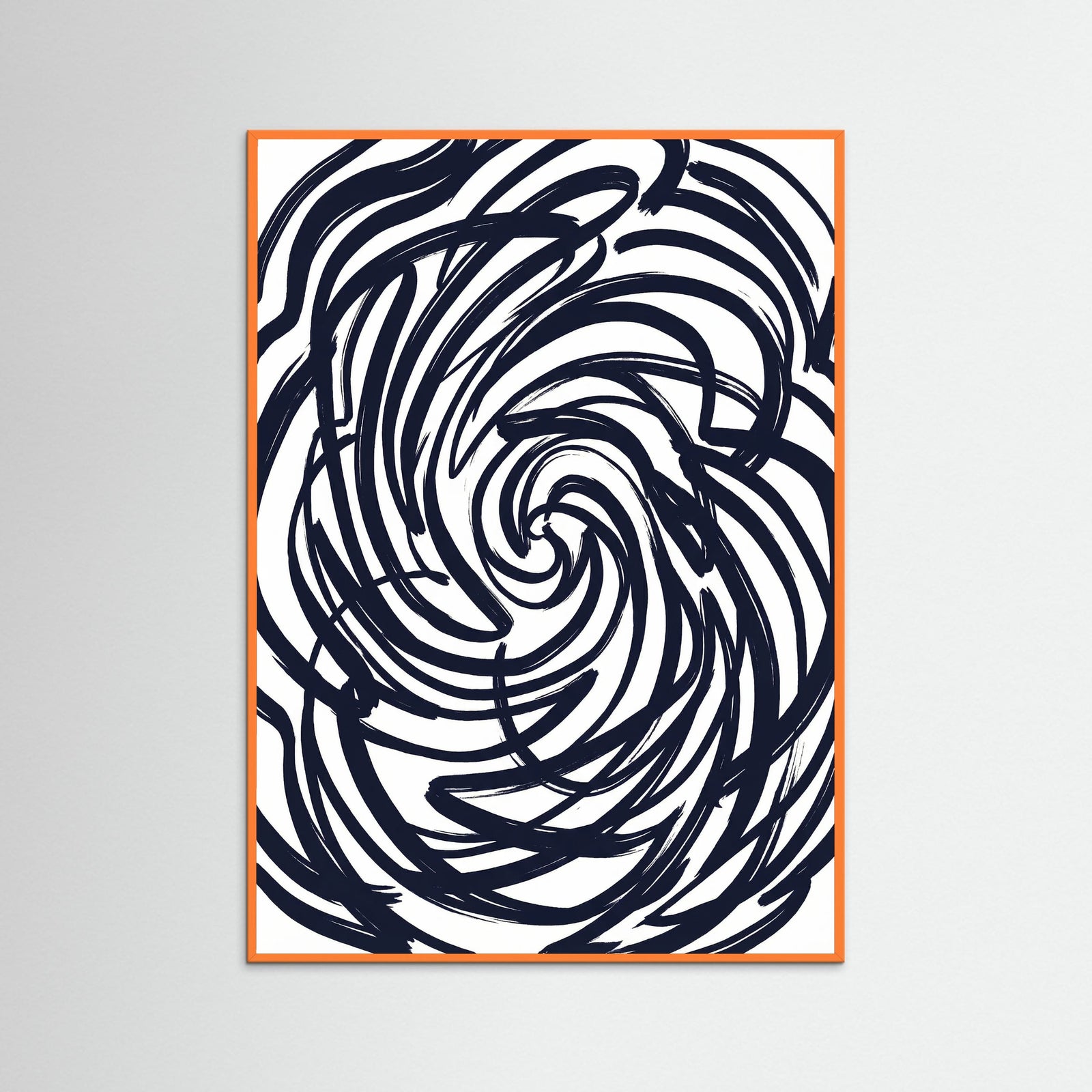 Orange Wood Abstract Strokes