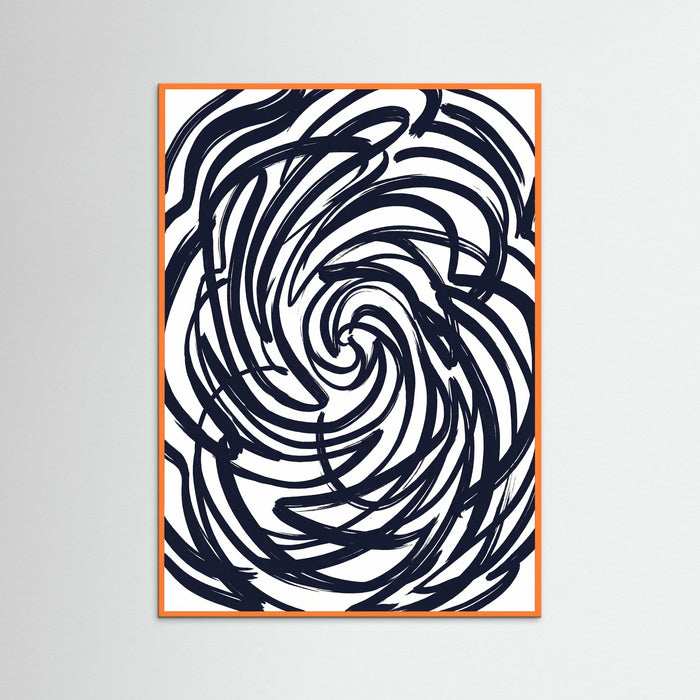Orange Wood Abstract Strokes