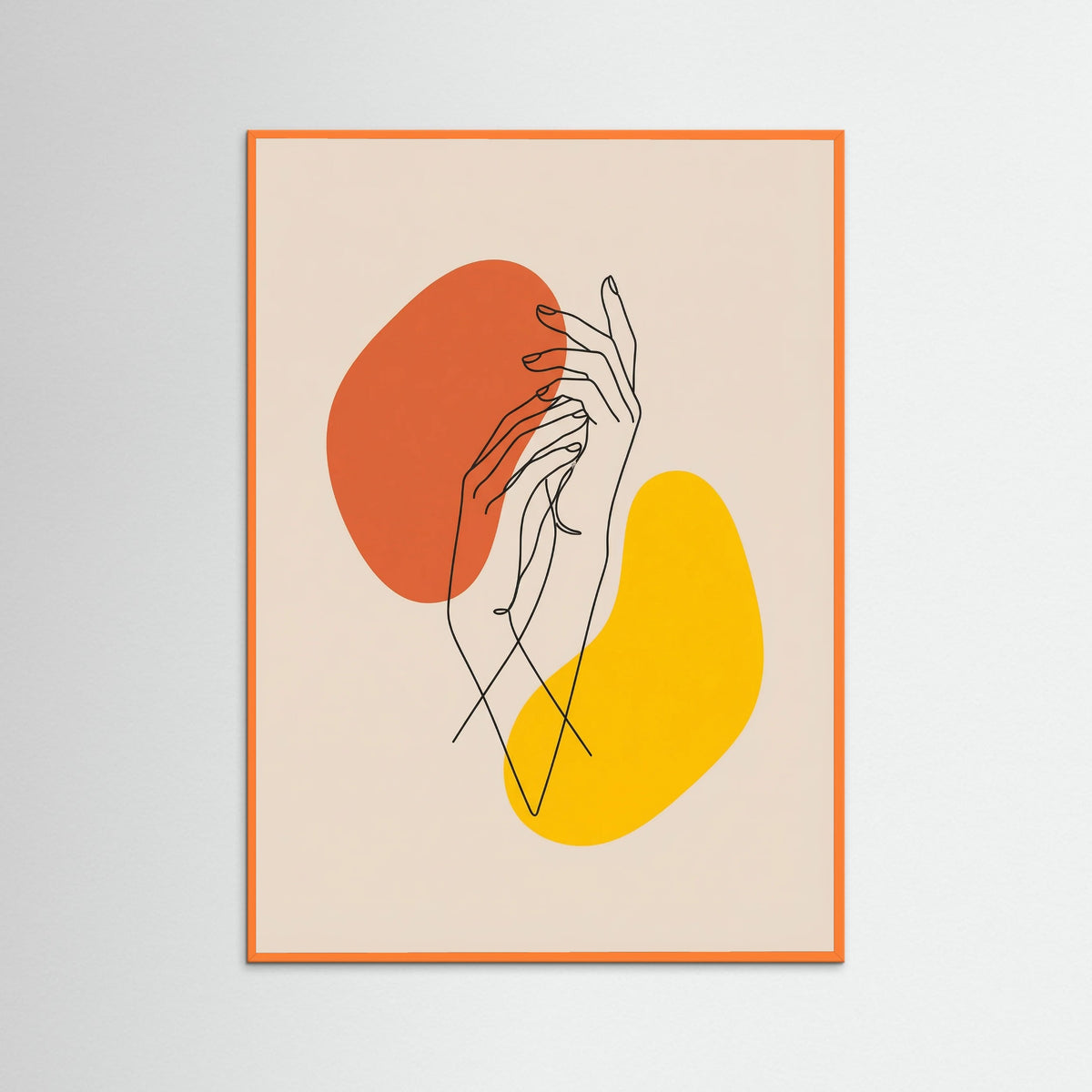 Orange Wood Abstract Visage Study