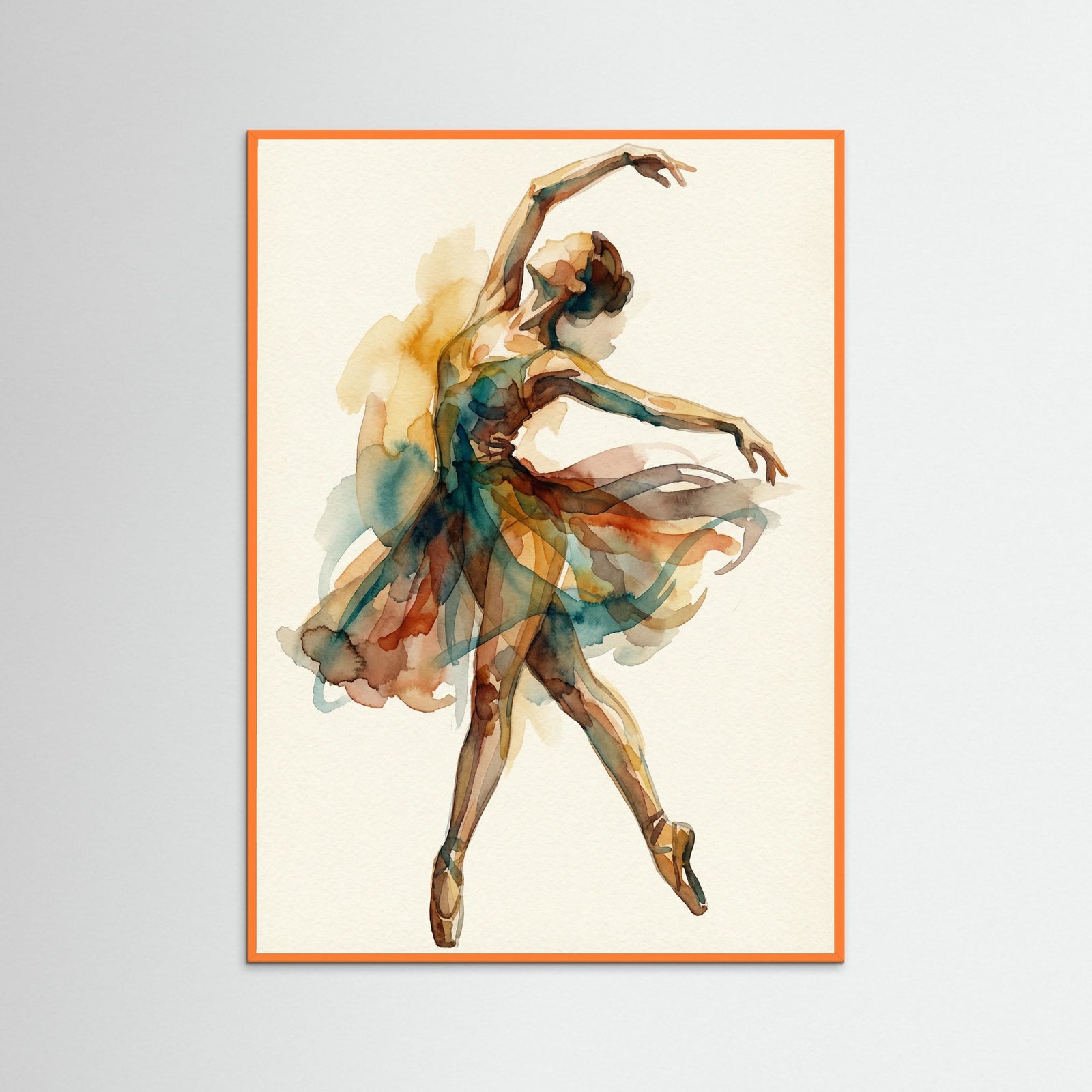 Orange Wood Abstracted Form