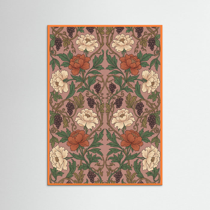 Orange Wood Acanthus Arabesque