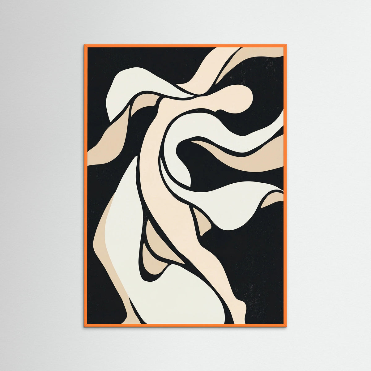 Orange Wood Acrobatic Silhouette