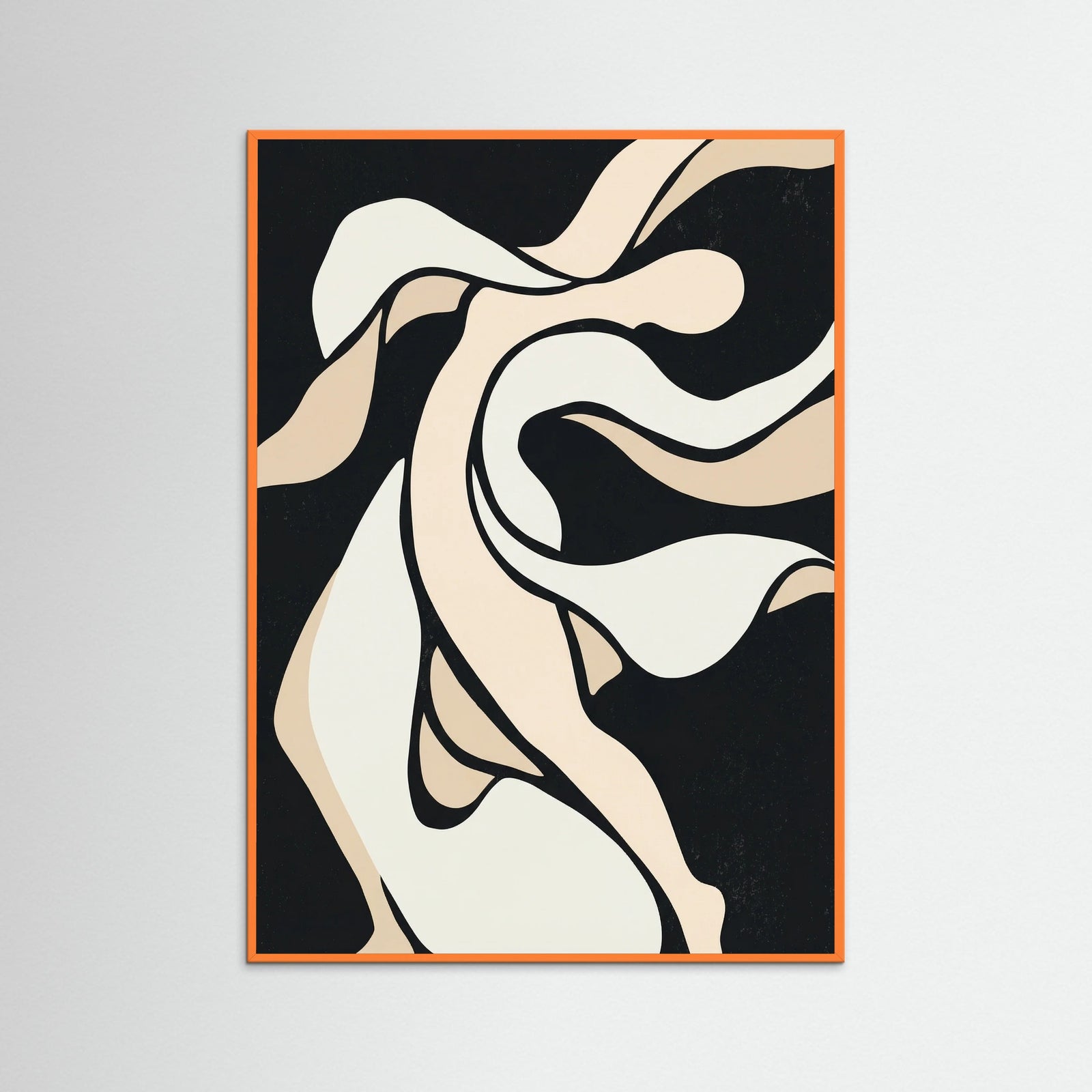 Orange Wood Acrobatic Silhouette