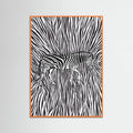 African Zebra striking camouflage -juliste – juliste ja taidepainatus