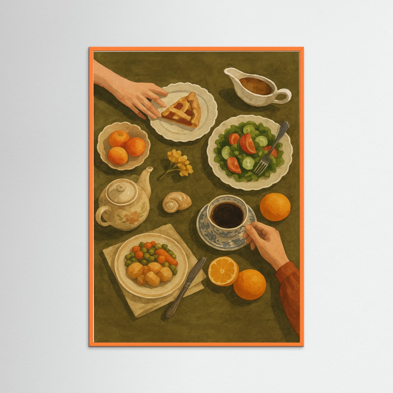 Orange Wood Afternoon Tea Time