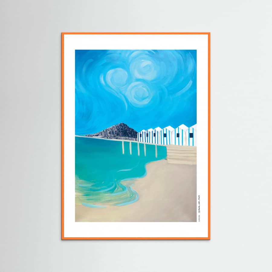 Amalfi Coast, Naples and Capri Italian Seaside Art Print 30x40 Poster – plakat og kunsttryk