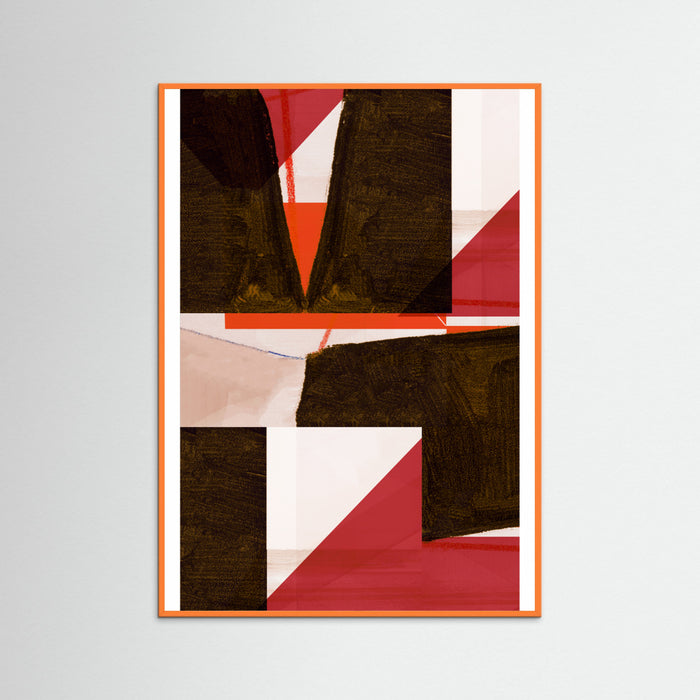 Orange Wood Angles 11 Poster
