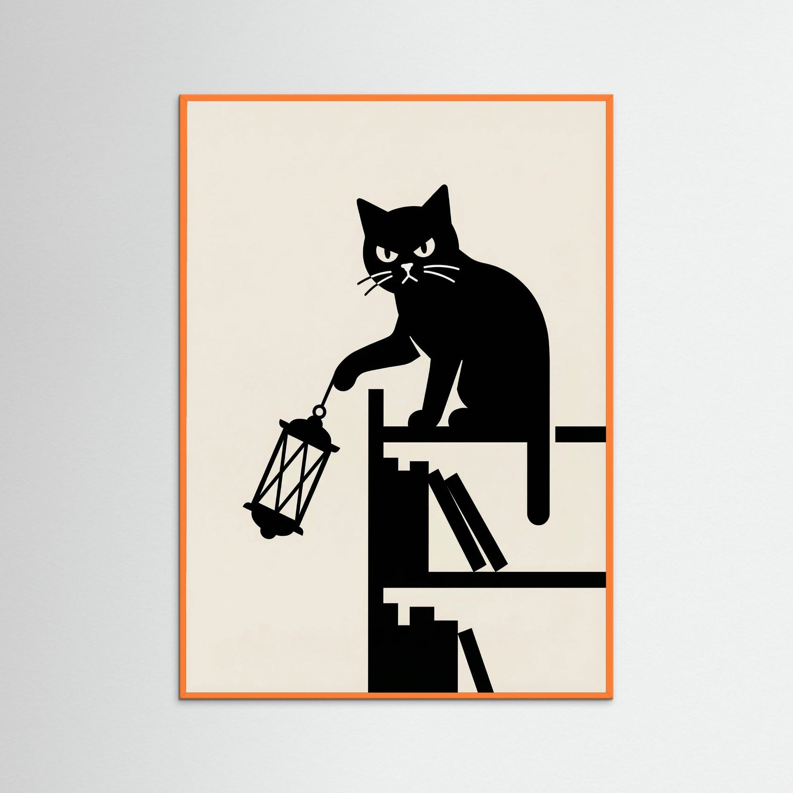 Orange Wood Angry Neko