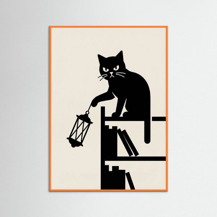 Orange Wood Angry Neko