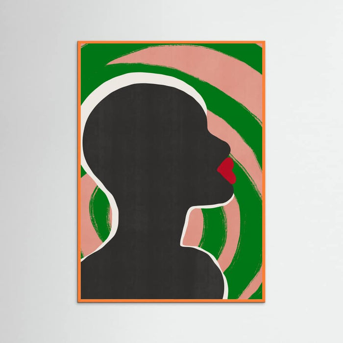 Anonymous Portrait In Green Spiral Poster – poster and art print