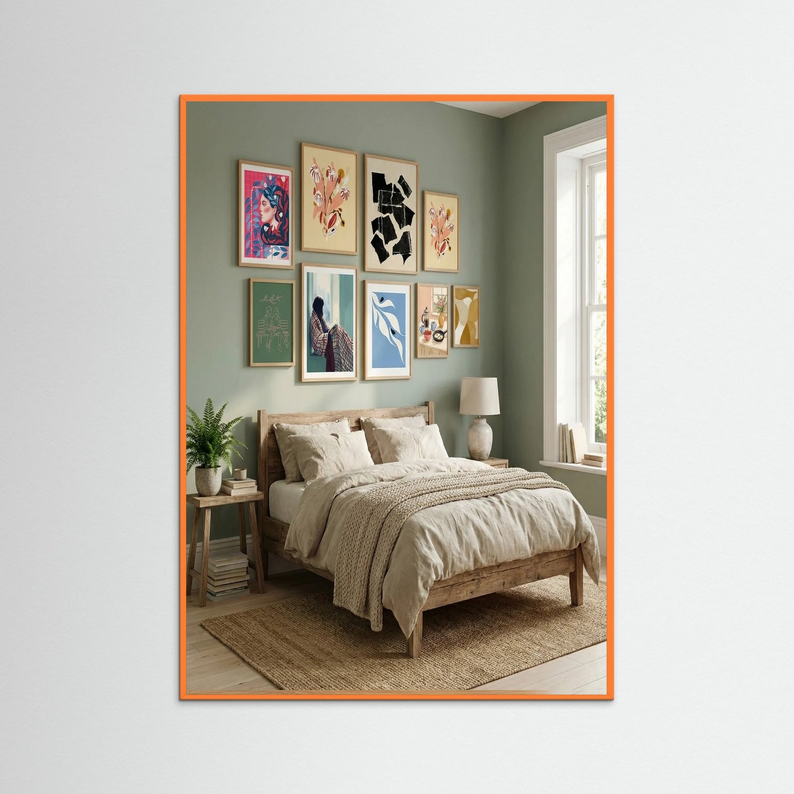 Orange Wood Apricot Bloom Sketch Mutedyellow