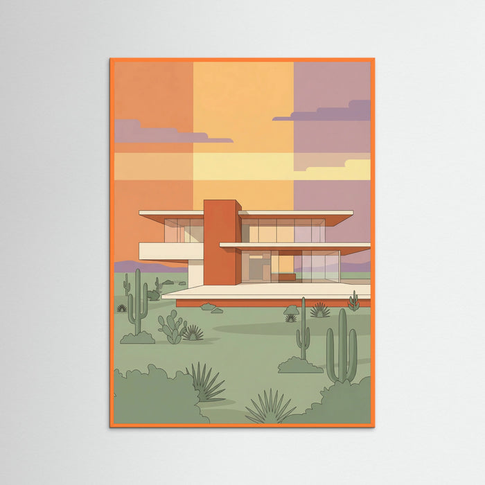 Orange Wood Architectural Serenity