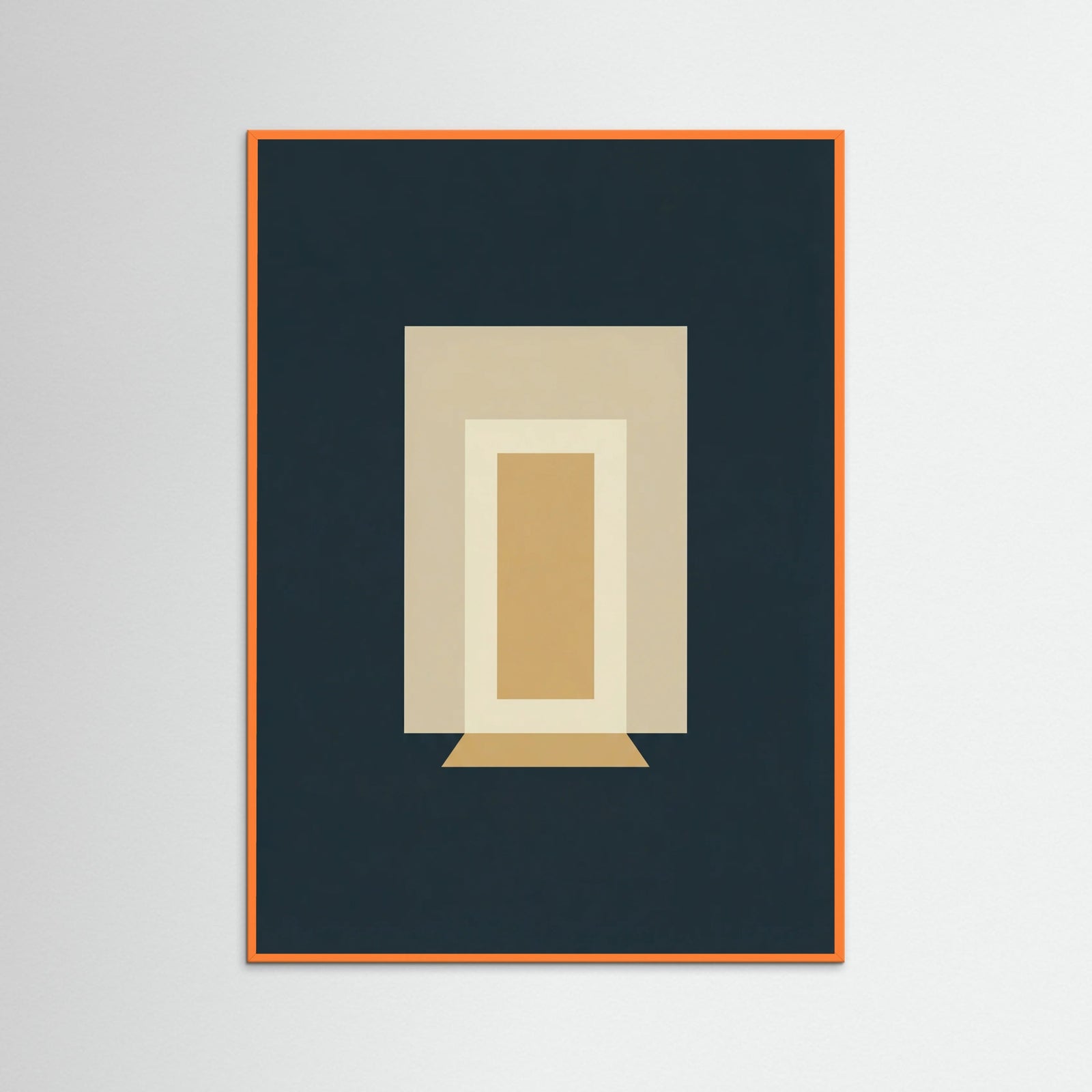 Orange Wood Architectural Stillness