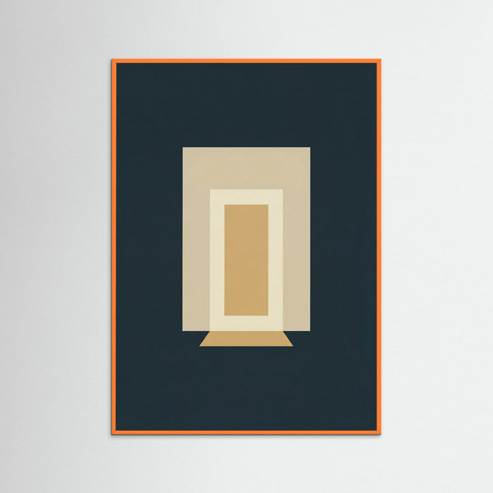 Orange Wood Architectural Stillness