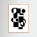 Orange Wood Art Print Beige
