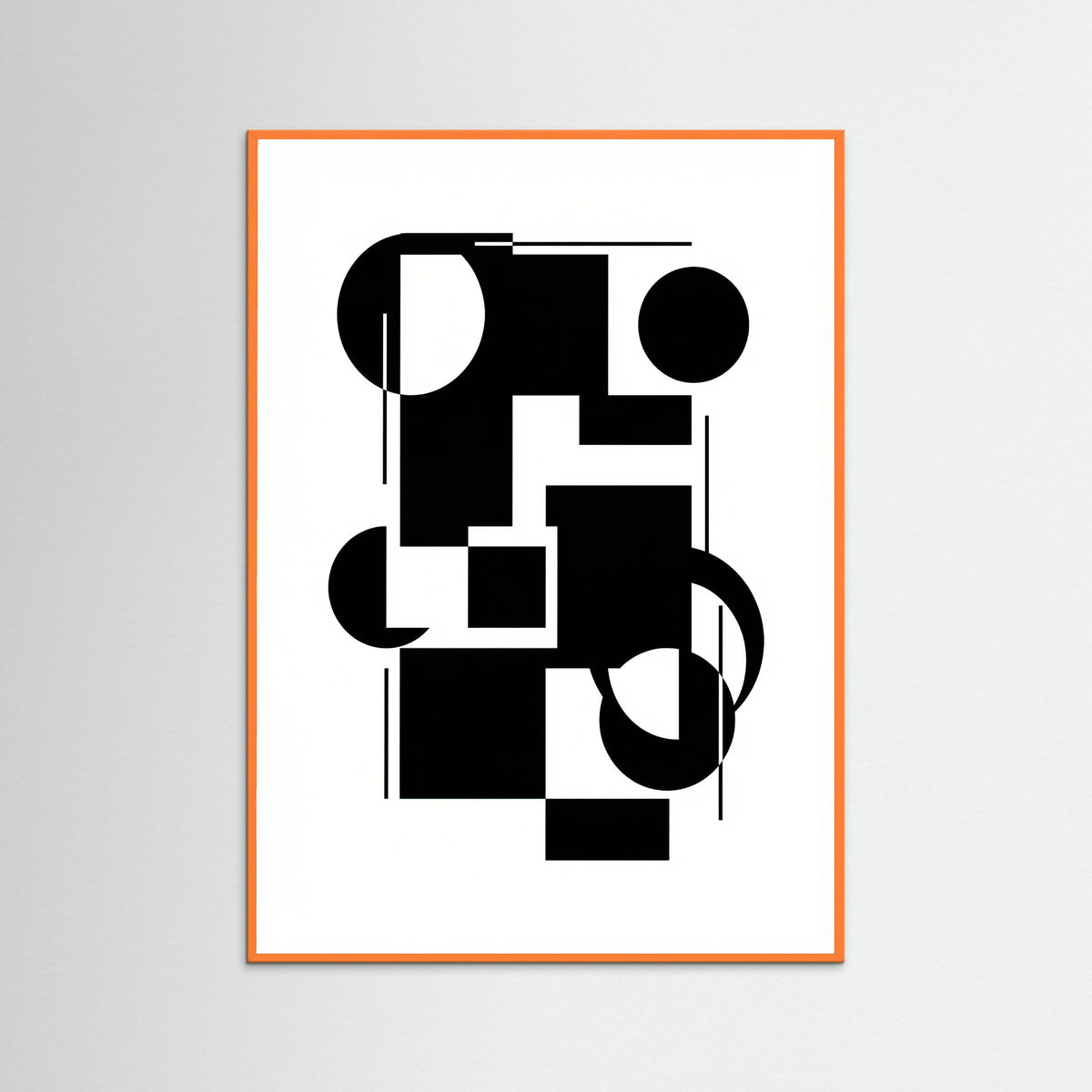 Orange Wood Art Print Beige
