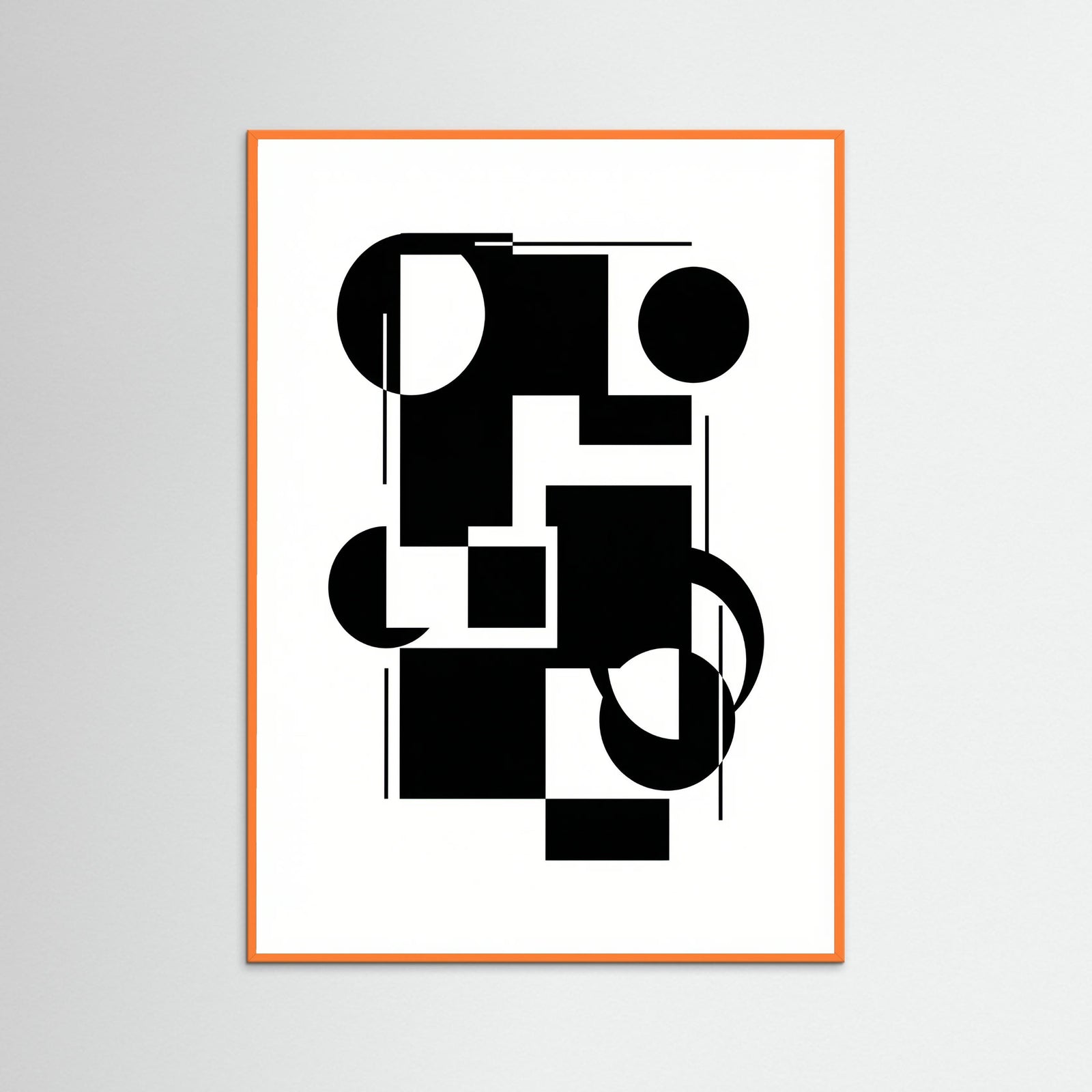 Orange Wood Art Print Beige