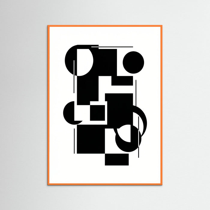 Orange Wood Art Print Beige
