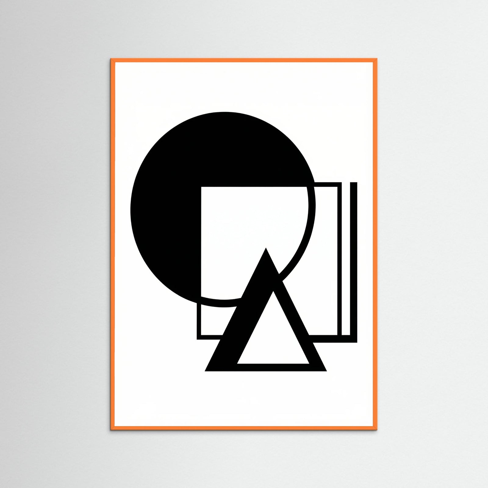 Orange Wood Art Print Beige