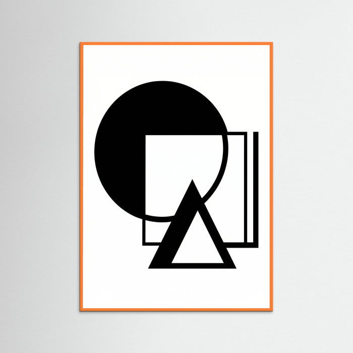 Orange Wood Art Print Beige