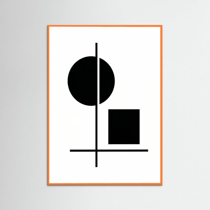 Orange Wood Art Print Beige