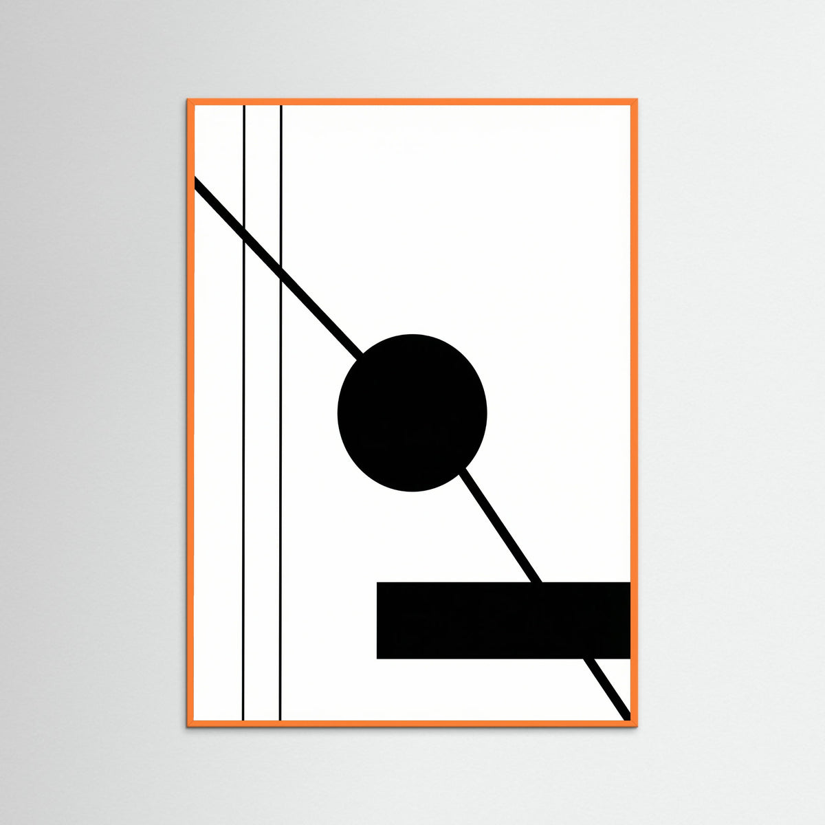 Orange Wood Art Print Beige