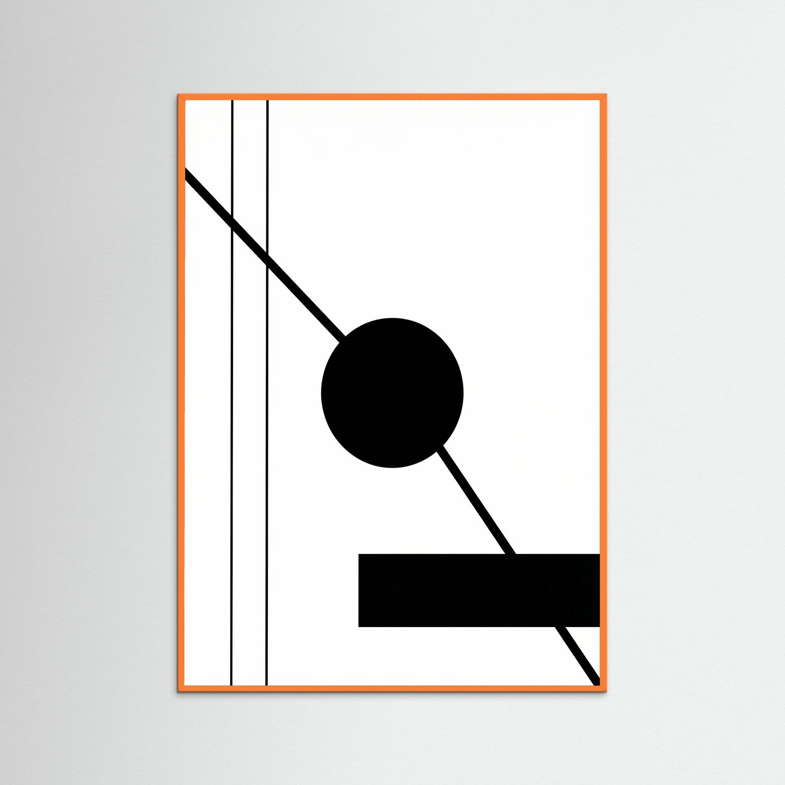 Orange Wood Art Print Beige