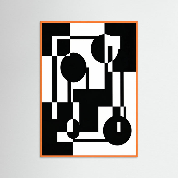Orange Wood Art Print Beige