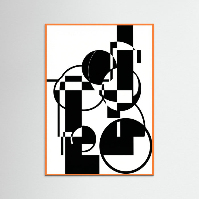 Orange Wood Art Print Beige