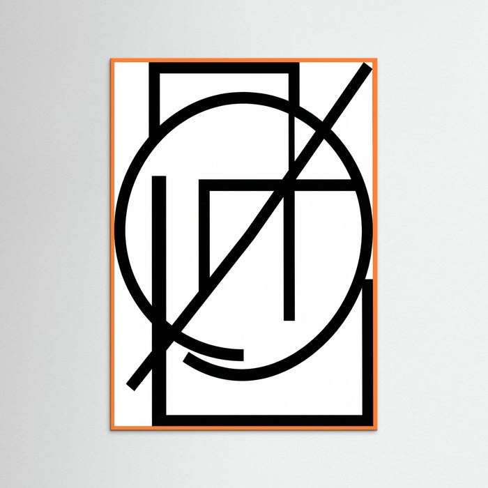 Orange Wood Art Print Beige