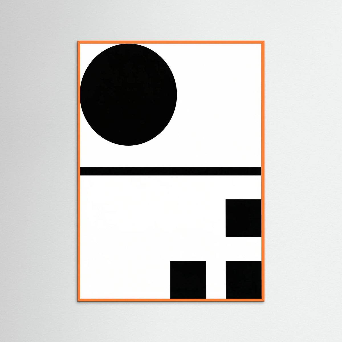 Orange Wood Art Print Beige