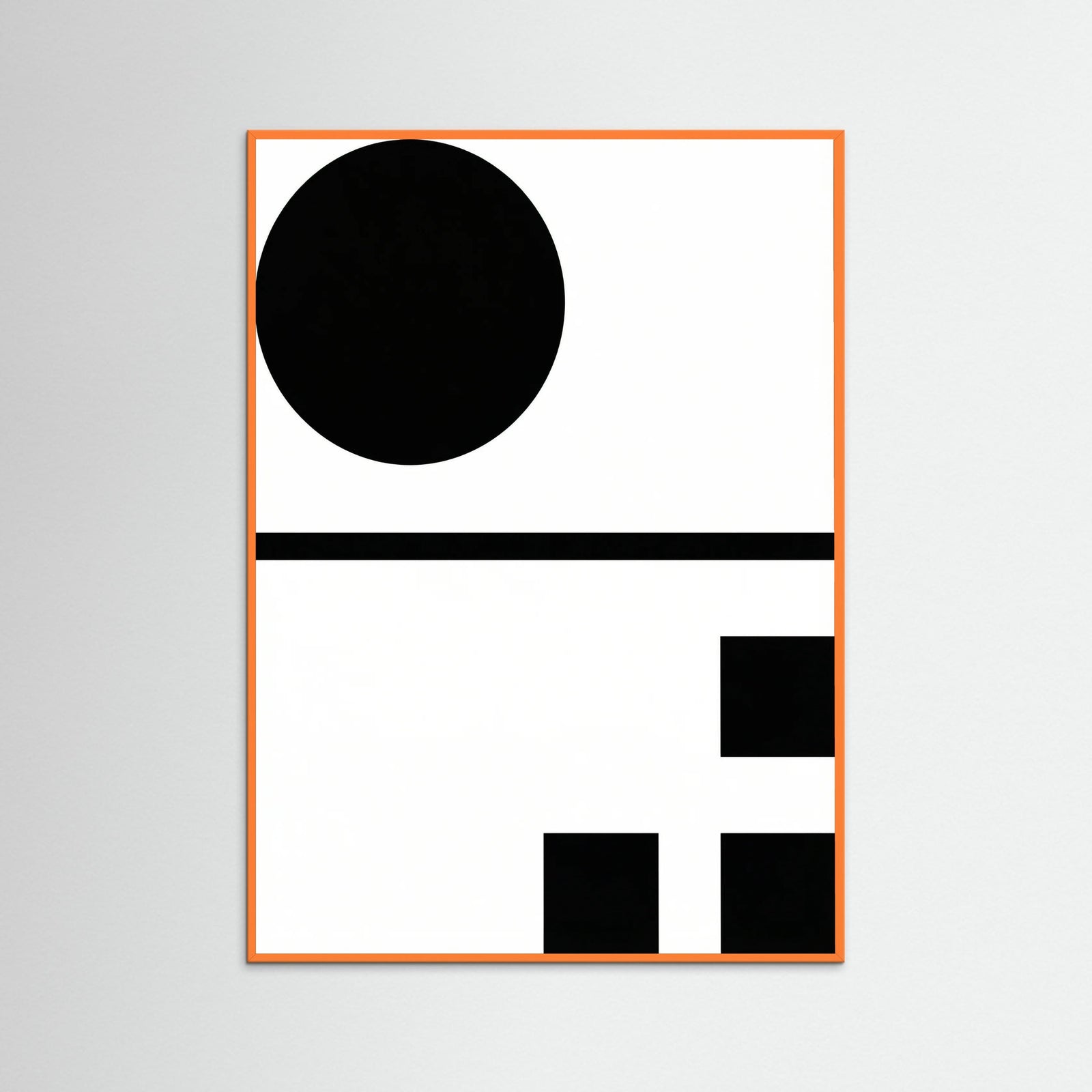 Orange Wood Art Print Beige