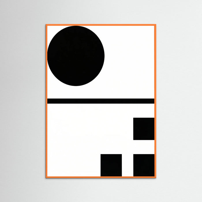 Orange Wood Art Print Beige