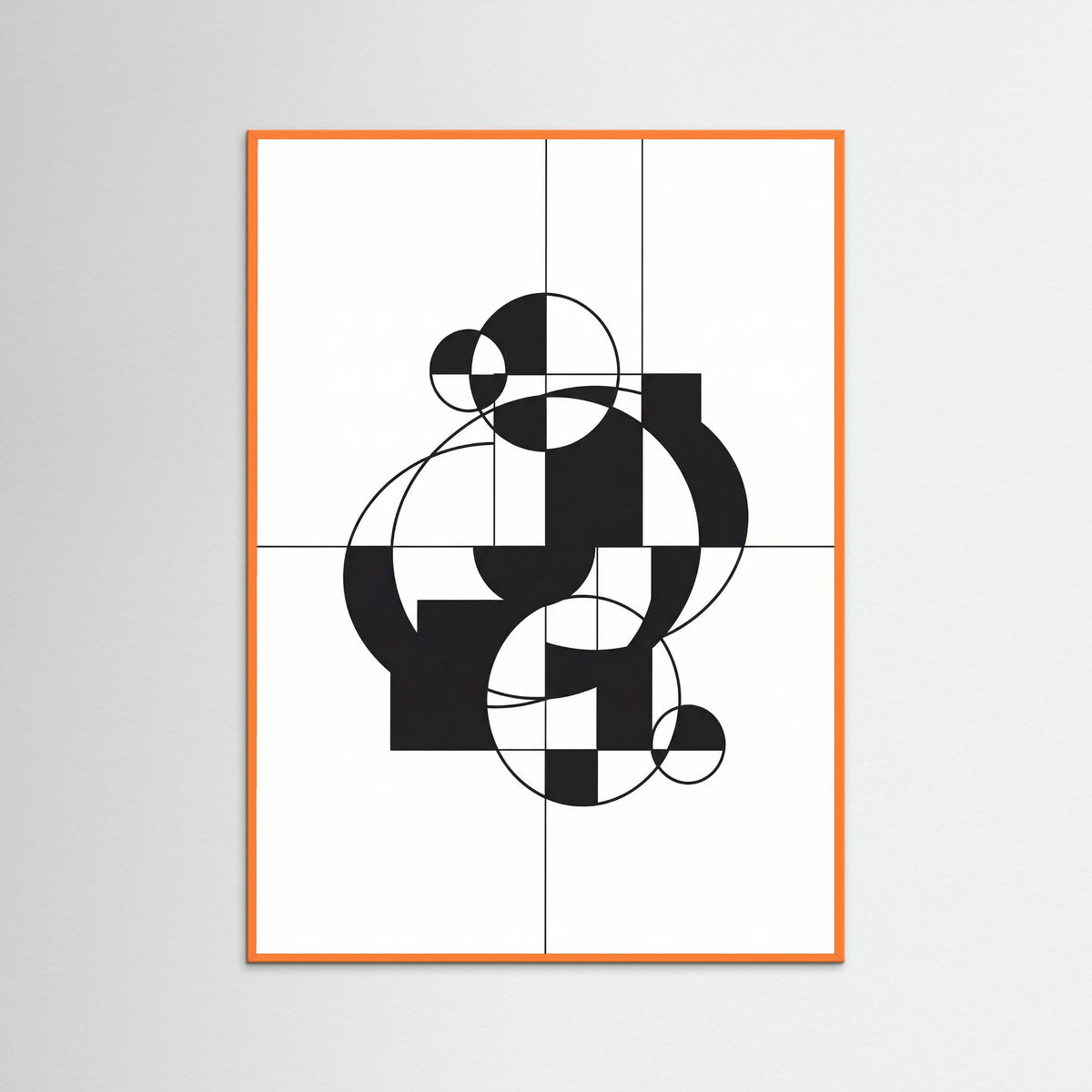 Orange Wood Art Print Beige