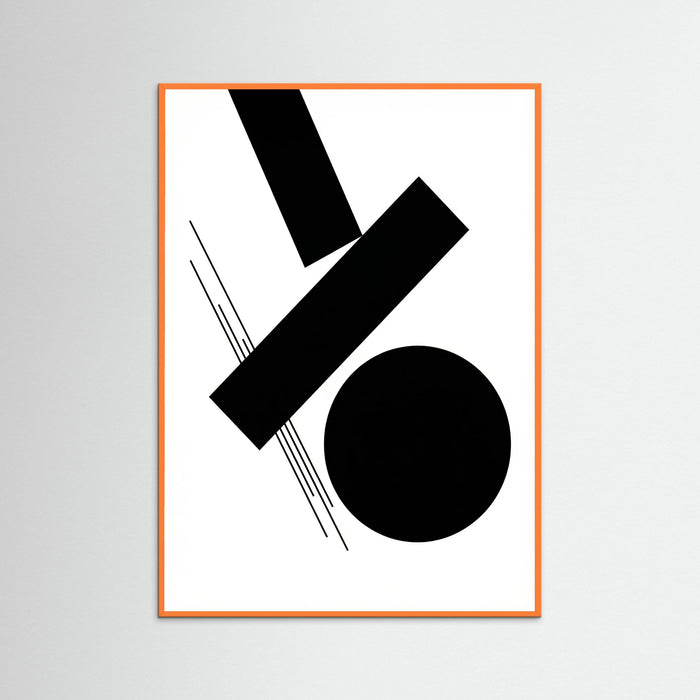 Orange Wood Art Print Beige
