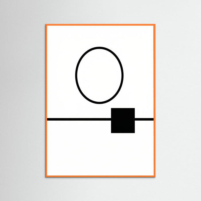 Orange Wood Art Print Beige