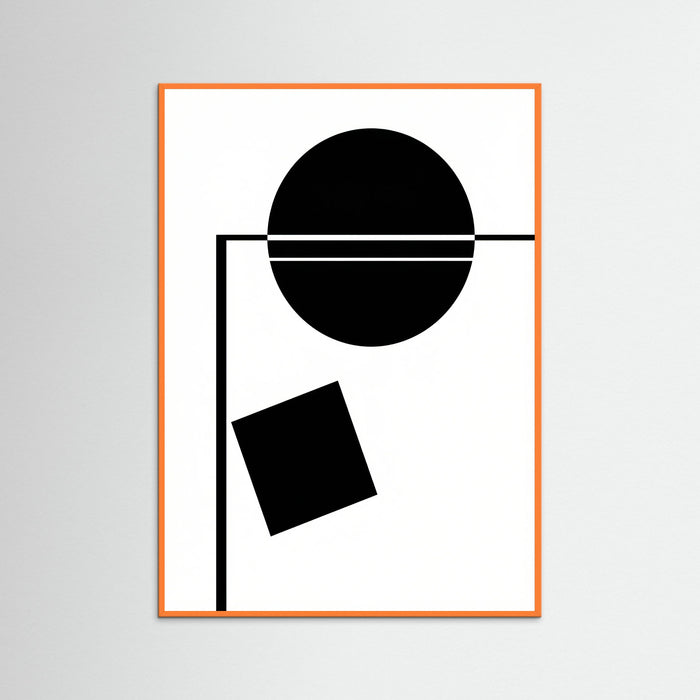 Orange Wood Art Print Beige