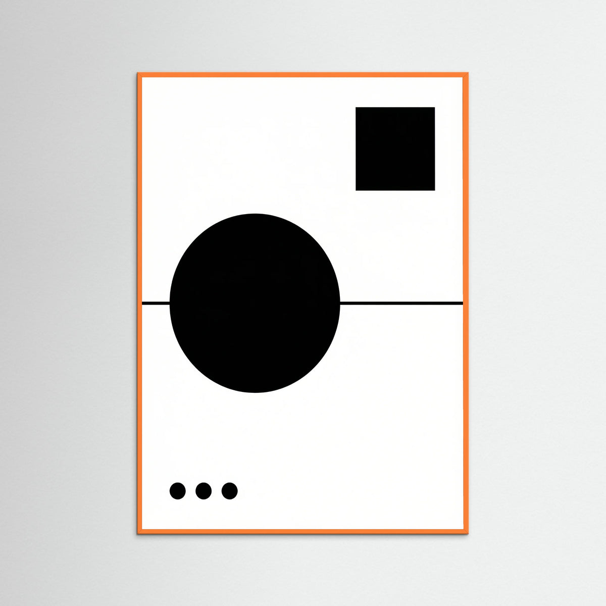 Orange Wood Art Print Beige