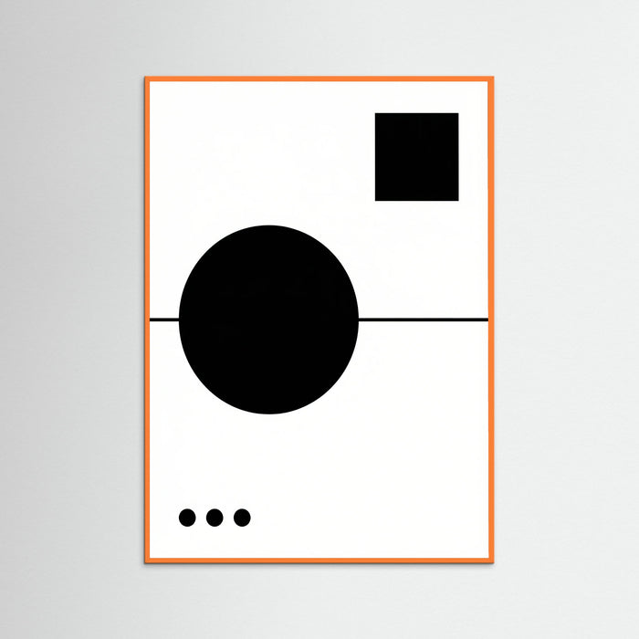 Orange Wood Art Print Beige