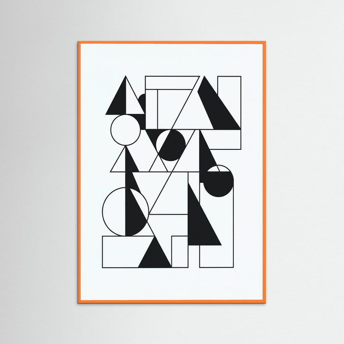 Orange Wood Art Print Beige