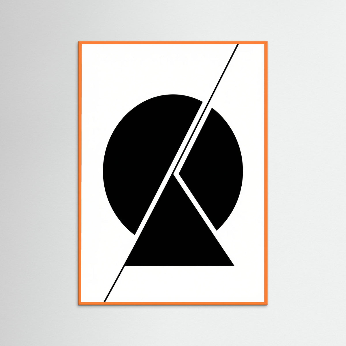 Orange Wood Art Print Beige