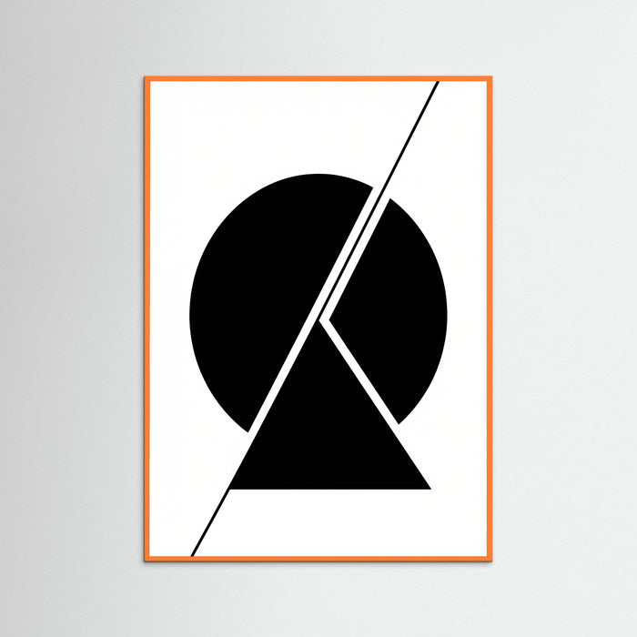Orange Wood Art Print Beige